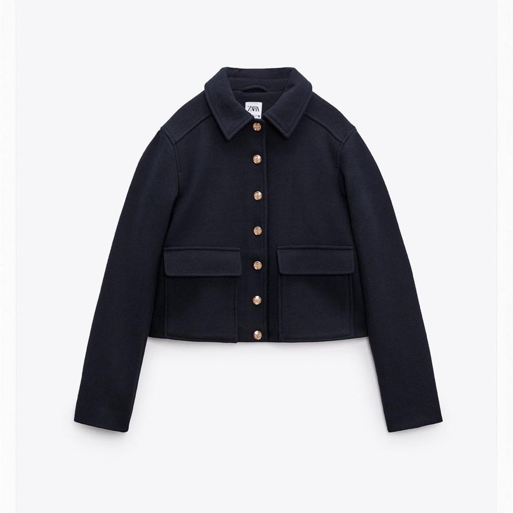 Zara Gold Button Jacket Size S